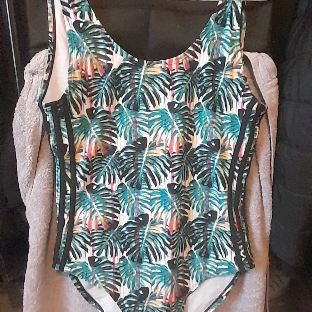 Adidas Floral XL One piece bathing suit